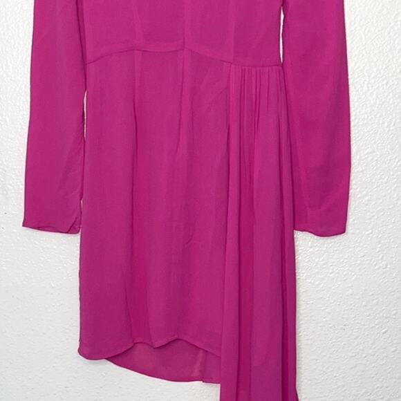 Bardot Pink Stilla Asymmetrical Drape Dress Woman's size 2/XXS Formal Prom Dance - Picture 10 of 15